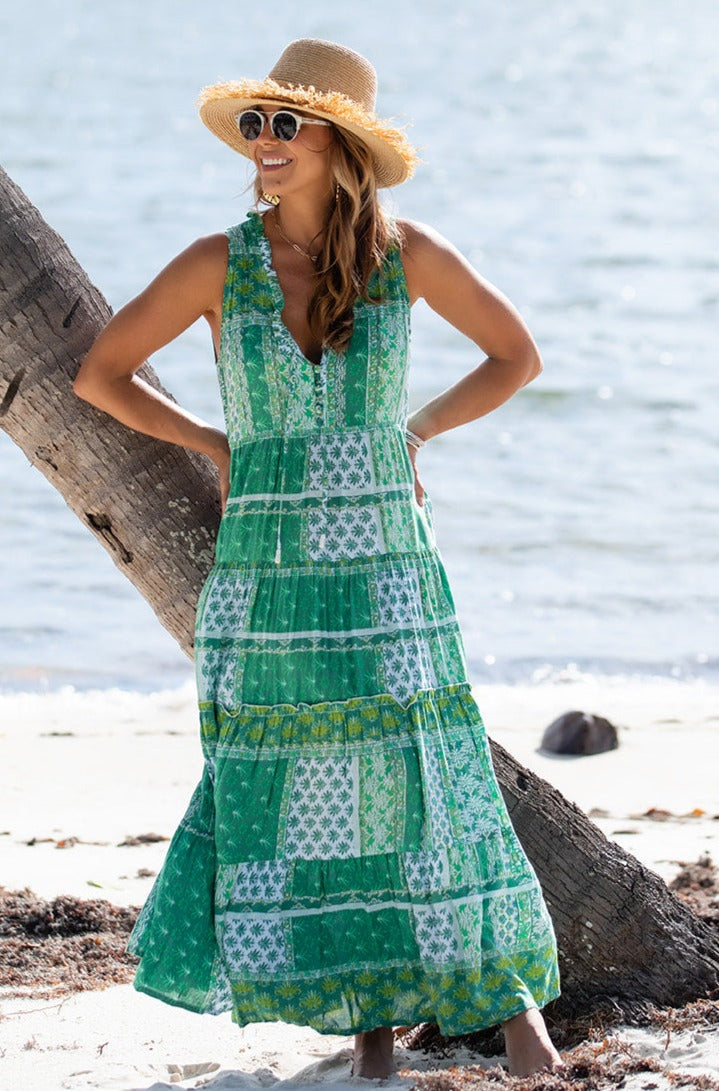 maxi dress with skirt underneath Unique Belt Perspective Skirt Maxi Dress Likemychoice