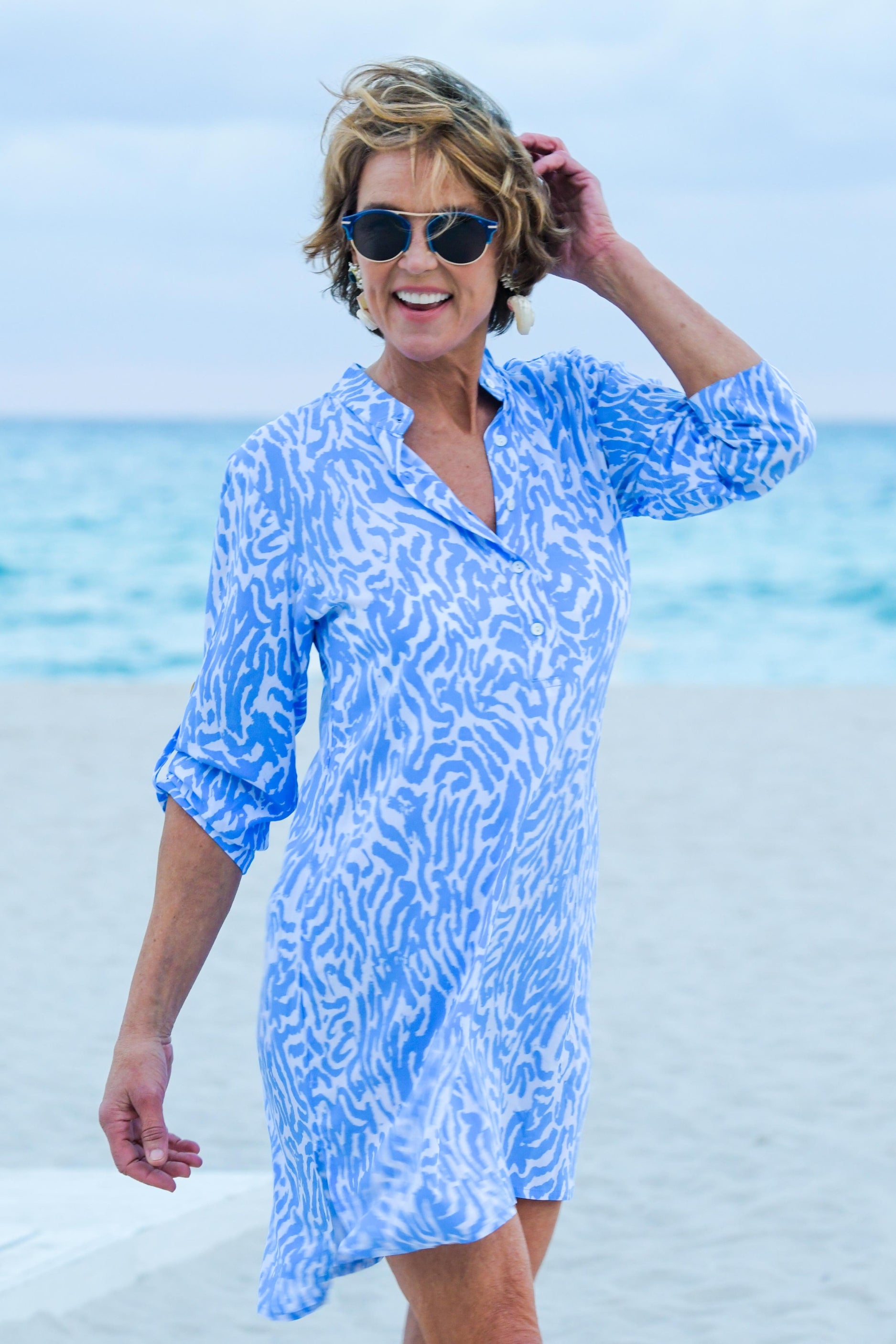 blue and white zebra dress Light Blue Sweater Dress - Zebra Midi Dress - Sweater Midi Dress