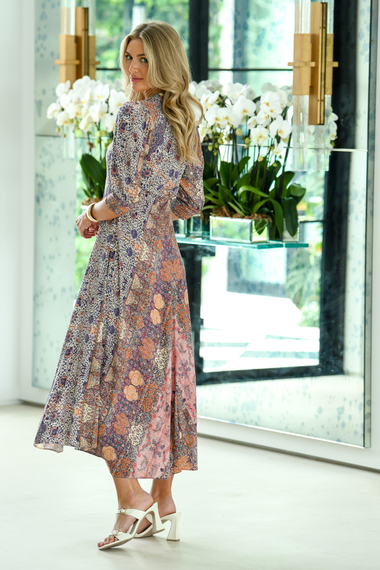 Daphne Dress / Stained Glass Plum – walker&wade