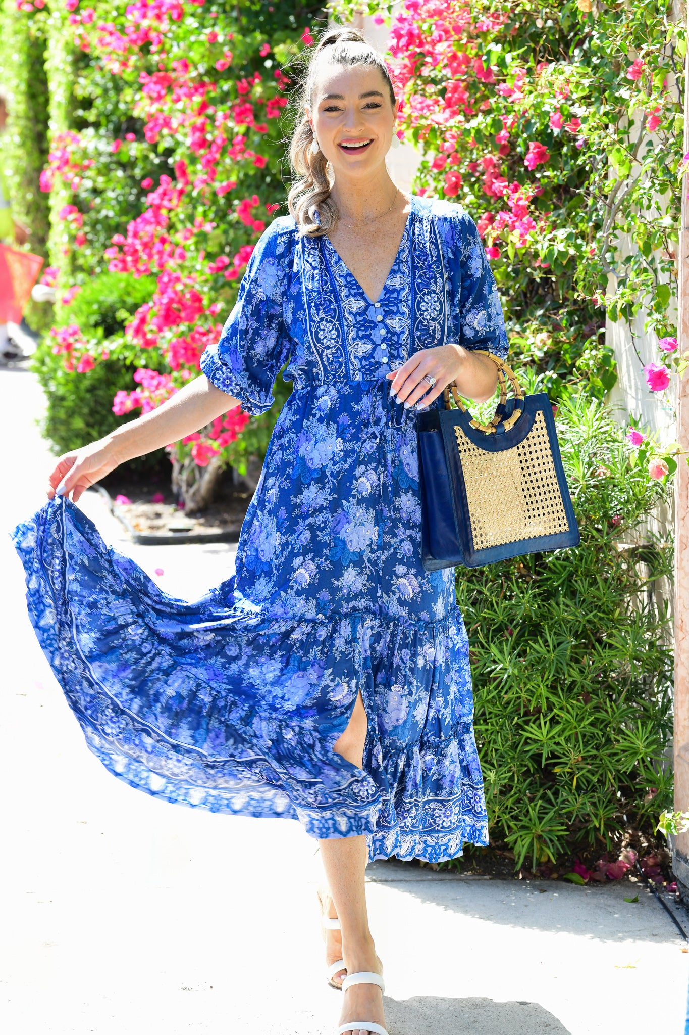 Carrie Dress English Blue walker wade
