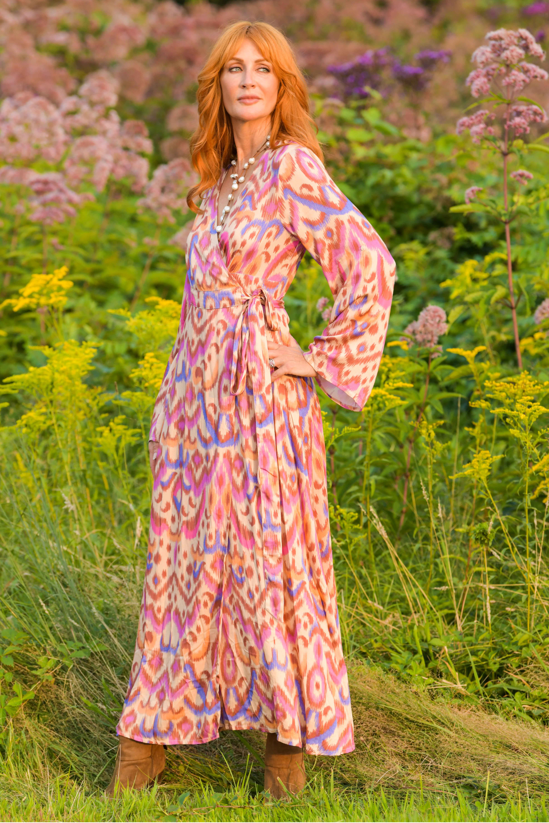 purple ikat dress Purple Ikat Midi Dress