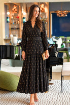 Vivienne Dress in Black Metallic