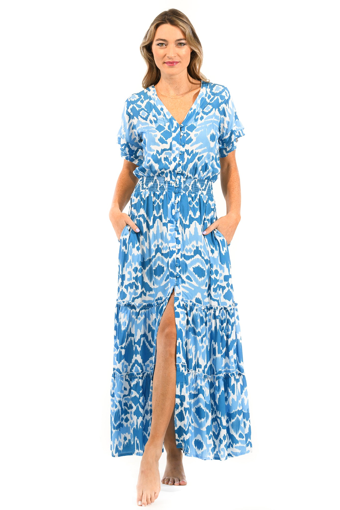 Christina Dress / Aegean Ikat – walker&wade