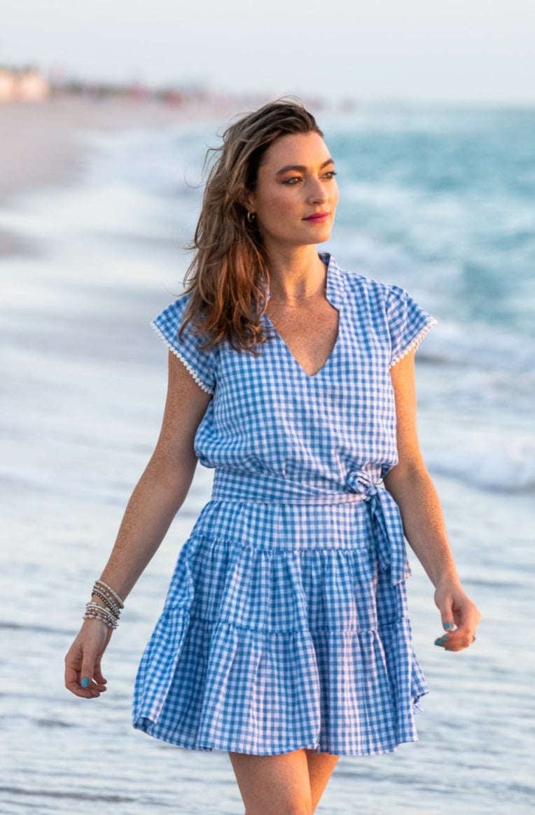 Emma Dress / Blue Gingham Blue Gingham / L Emma Dress / Blue Gingham Blue Gingham / L