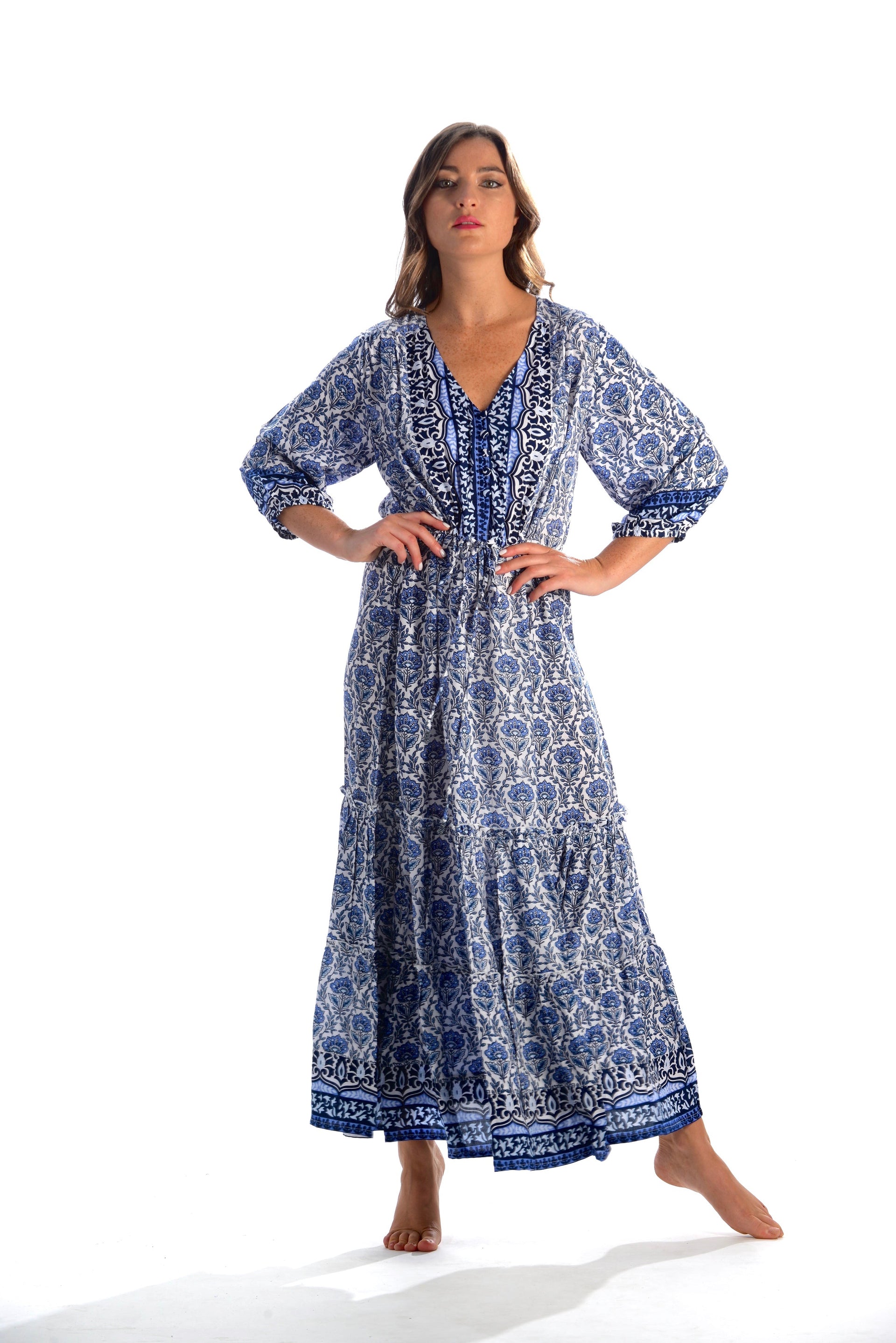 Carrie Dress / Navy Floral M / Navy