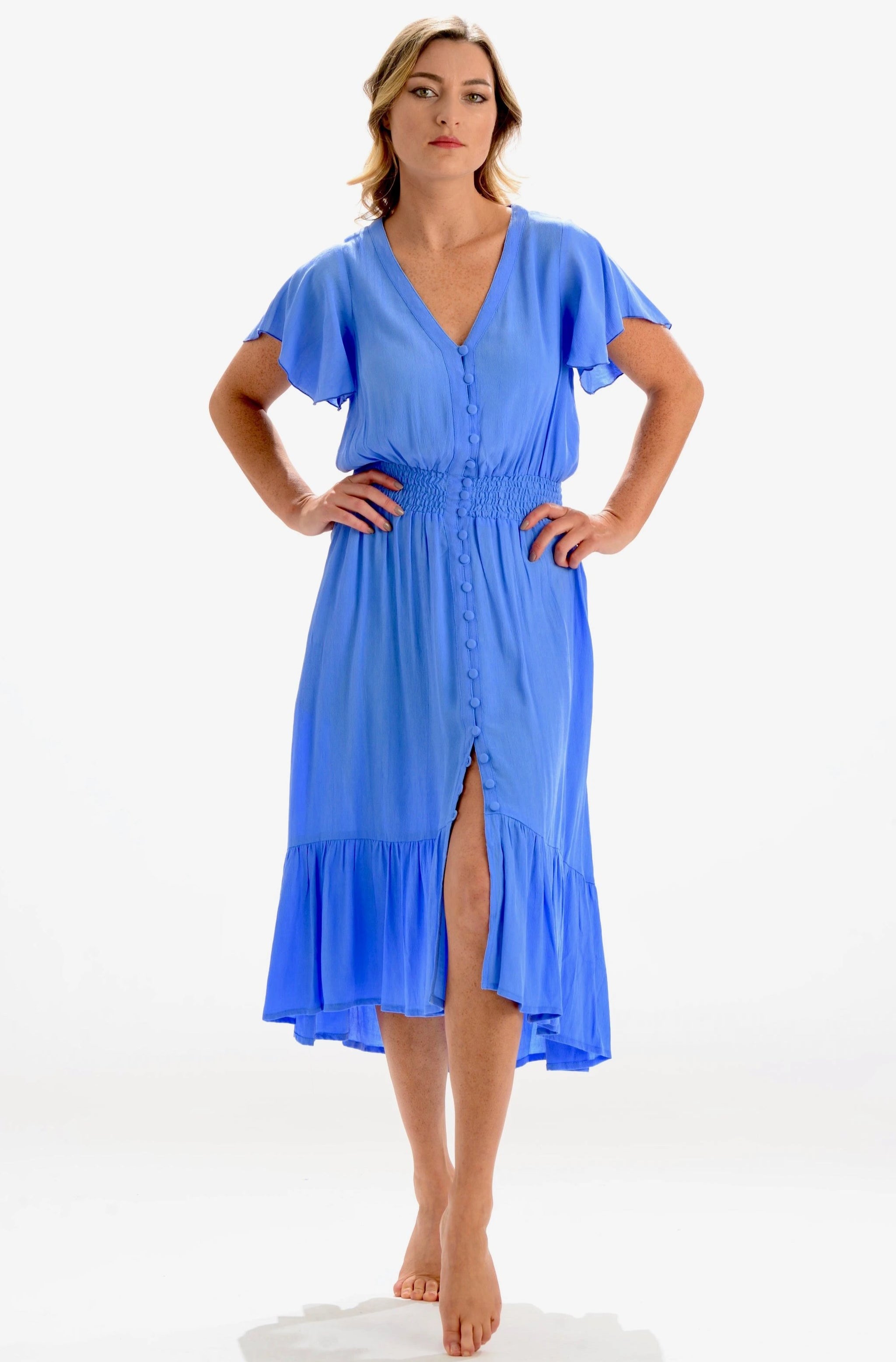 ワンピース VALLO DE NEAR Adeline Dress Sky Blue Ava Dress / Periwinkle – walker&wade